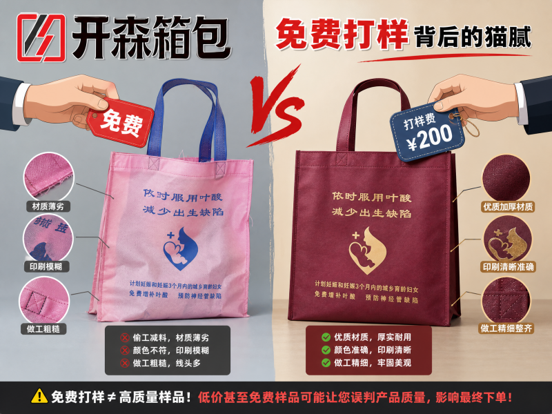 无纺布袋打样要收费吗？揭开"免费打样"背后的真实门道